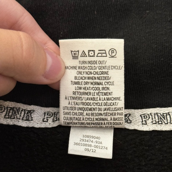 black and white PINK varsity sweater - Picture 3 of 5